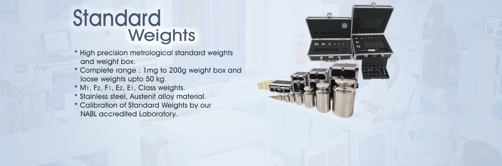 Standard weights and calibration